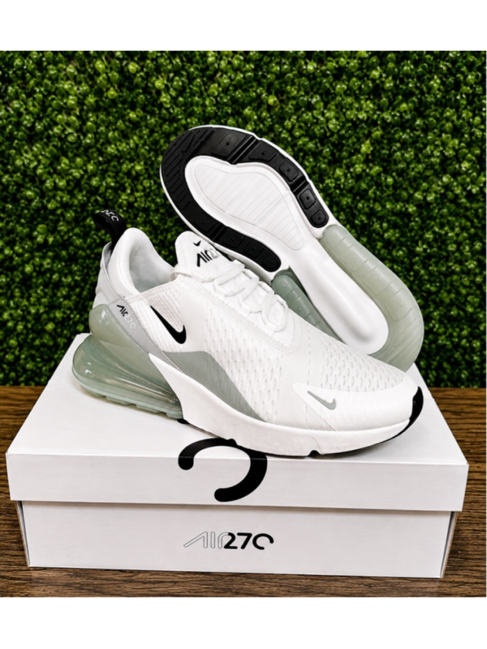 Men's Nike Air Max 270 Summit White Black Size 13 AH8050-115